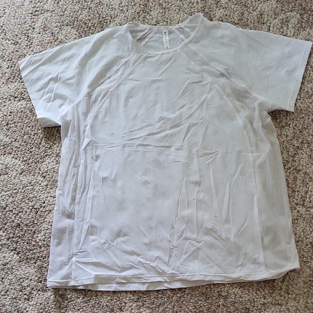 Athleta White Short Sleeve Tee